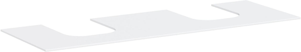 HANSGROHE Xevolos E Konsole 1570 mm mattweiß mit 2 Ausschnitten