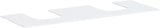 HANSGROHE Xevolos E Konsole 1570 mm mattweiß mit 2 Ausschnitten