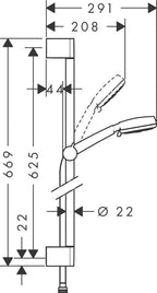 650 mm / 714