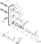 AXOR Citterio E Thermostatmodul DN20 für 2 Verbraucher – Chrom, 380x120 mm