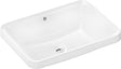 HANSGROHE Xuniva Q Einbauwaschtisch 55x40 cm weiß, ohne Hahnloch, mit Überlauf