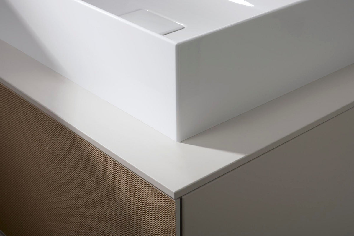 HANSGROHE Xevolos E Konsole 1570 mm mattweiß mit 2 Ausschnitten