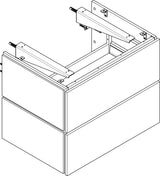 HANSGROHE Xilesa E Waschtischunterschrank 780 mm, 2 Schubkästen, Push-Open, SoftClose, Wandmontage