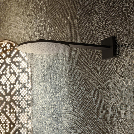 AXOR Kopfbrause 300 2jet mattschwarz mit Brausearm – PowderRain Strahlarten