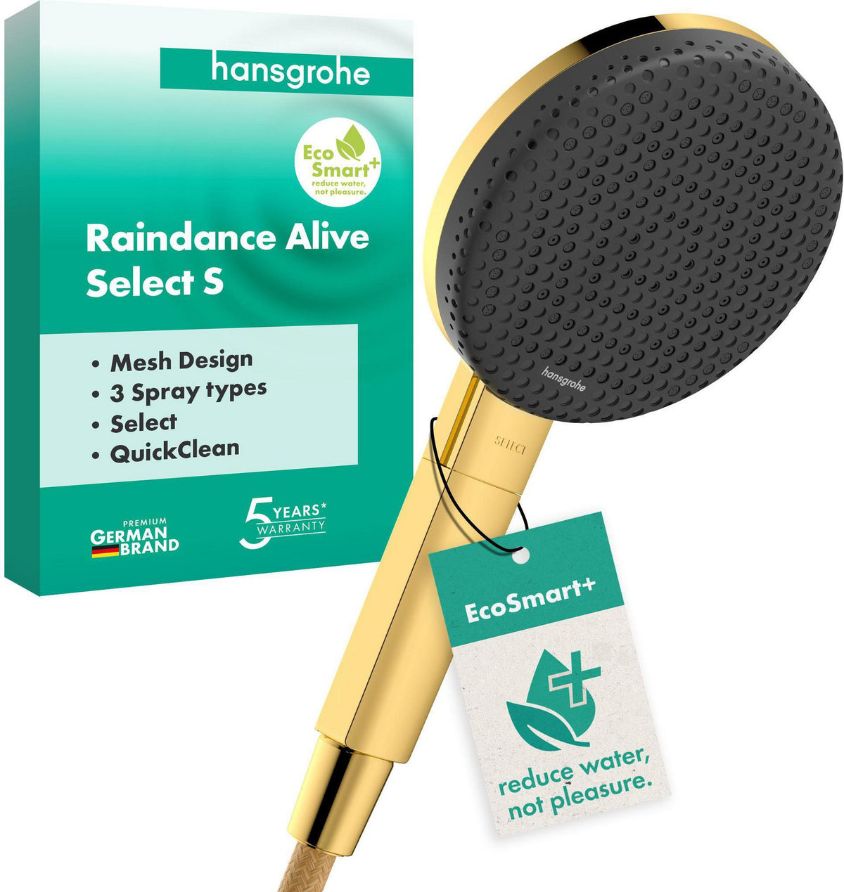 HANSGROHE Raindance Alive Select S 125 Handbrause 3 Strahlarten EcoSmart