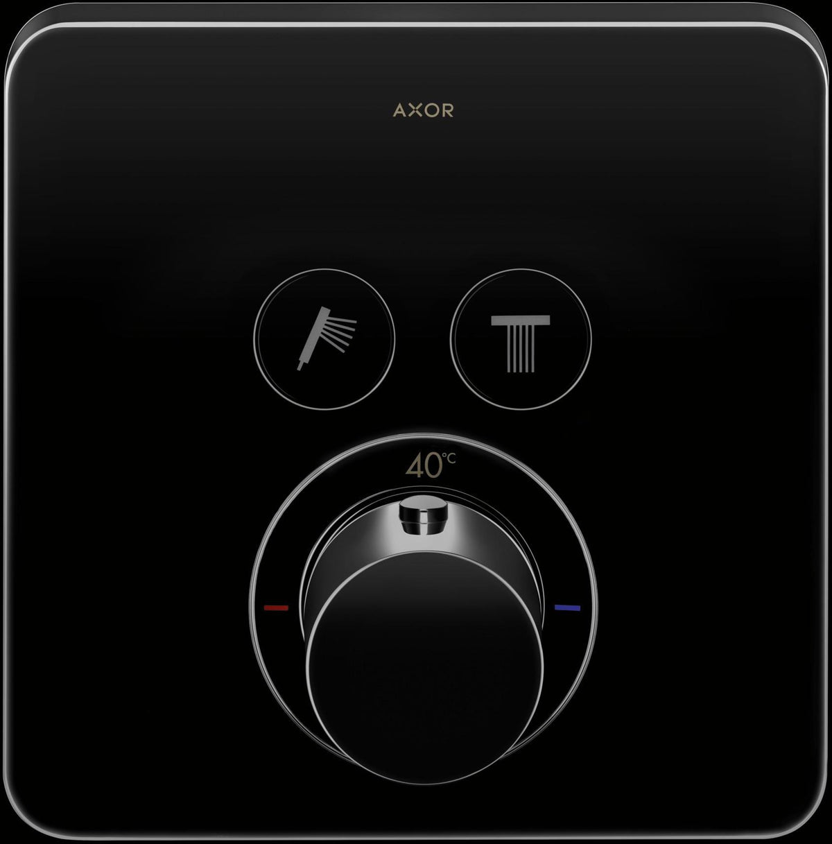 AXOR ShowerSelect Soft Thermostat für 2 Verbraucher – Chrom, Select-Button, quadratisch