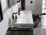 HANSGROHE AddStoris Glashalter Wandmontage Chrom – Mattglas Zahnputzbecher-Halter mit verdeckter Befestigung