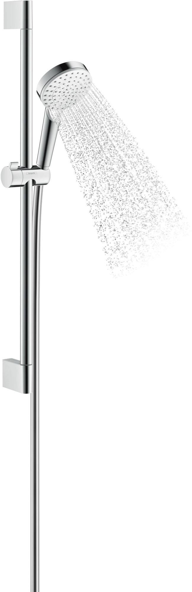 HANSGROHE Crometta Brauseset 1Jet mit Unica Croma Stange 650 mm EcoSmart weiß/chrom