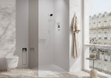 HANSGROHE XtraStoris Rock Toilettenbürstenhalter mit Papierhalter, befliesbare Tür, mattweiß