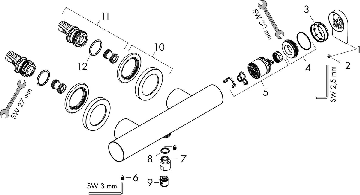 Hansgrohe Vivenis Einhebel-Brausemischer Aufputz Chrom – Temperaturbegrenzung & Keramikmischsystem