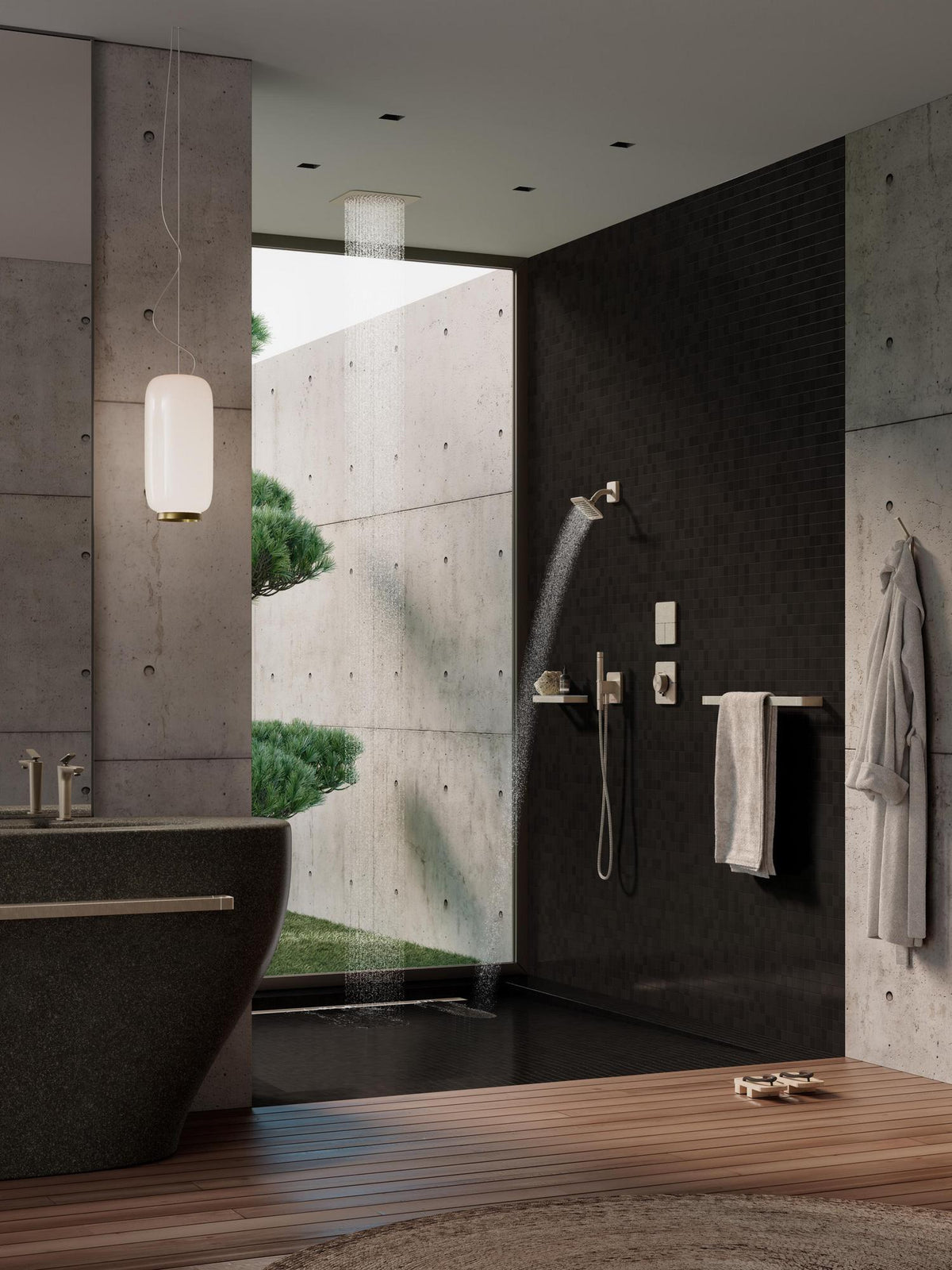 AXOR ShowerSelect ID Fertigmontageset Unterputz softsquare 3 Verbraucher Chrom – Select-Tasten