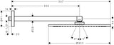 Hansgrohe HG Kopfbrause SHOWERSOLUTIONS 350 1jet chr – 350 mm PowderRain Strahl