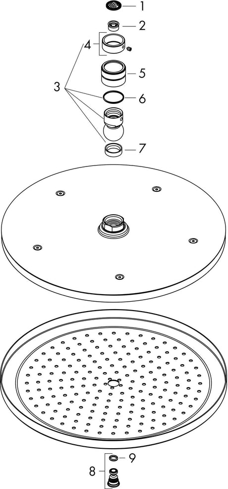Hansgrohe HG Kopfbrause Croma 280 Air 1Jet DN15 Chrom – 280 mm, RainAir, Decken-/Wandmontage