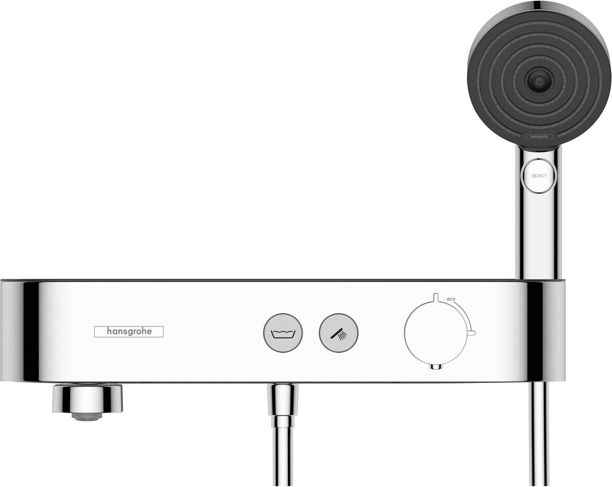 HANSGROHE ShowerTablet Select 400 Wannenthermostat Aufputz DN 15 Chrom mit schwenkbarem Wannenauslauf