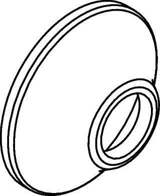 AXOR Montreux Rosette für Wannenarmatur/Brause AP – Ø 65 mm, Chrom