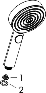 AXOR Pulsify Select S Handbrause 105 mm Chrom – 3 Strahlarten mit PowderRain & Select-Taste