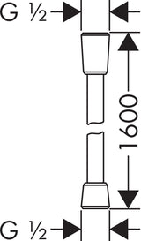 AXOR CITTERIO E Brauseschlauch mattschwarz 2000 mm von Hansgrohe – Knickgeschützt, drehbar