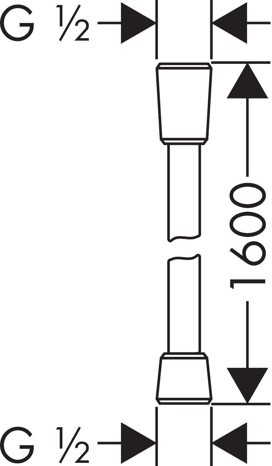 HANSGROHE Brauseschlauch ISIFLEX 1600 mm Chrom – mit Knick- und Verdrehschutz