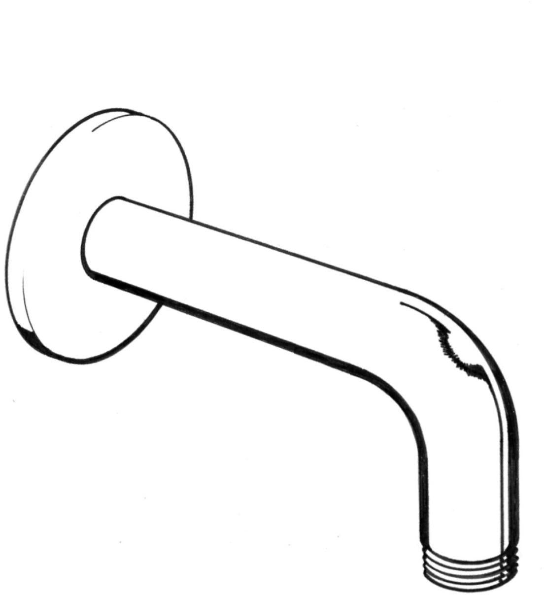 AXOR MONTREUX Brausearm DN15 241mm nickel gebürstet von Hansgrohe