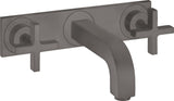 AXOR CITTERIO 3-Loch-Waschtischarmatur DN 15, Auslauf 226 mm, Kreuzgriffe mit Platte, Chrom