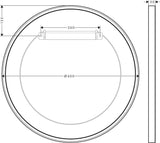 AXOR Universal Circular Wandspiegel 600 mm mattweiß, rund, Metallrahmen, verdeckte Befestigung