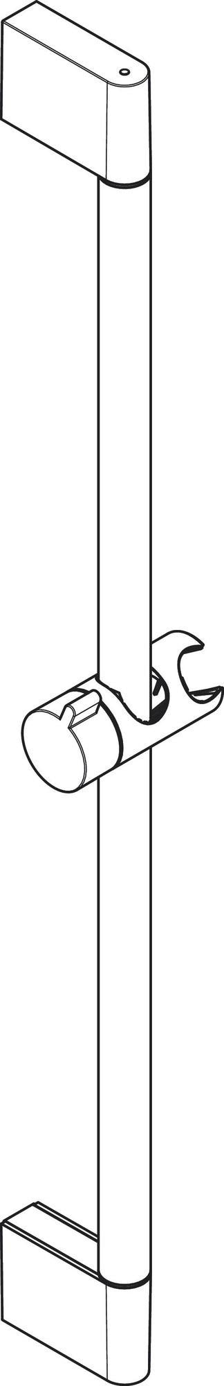 HANSGROHE Unica Croma Brausestange 650 mm Chrom – verstellbare Handbrausehalterung, verdeckte Befestigung