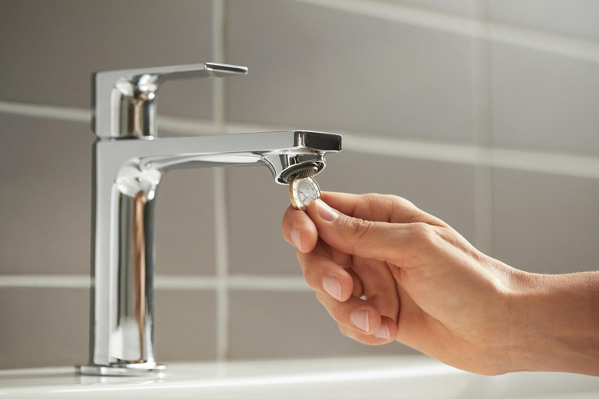 HANSGROHE Rebris E 110 Einhebel-Waschtischmischer mit Zugstangen-Ablaufgarnitur, chrom