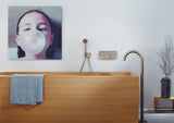 AXOR UNO Wanneneinlauf freistehend gebogen Chrom 928 mm von HANSGROHE