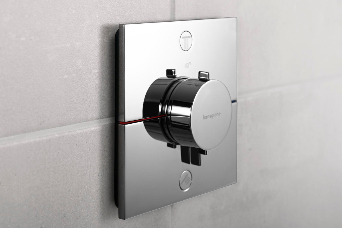 HANSGROHE ShowerSelect Comfort E Thermostat Fertigmontageset UP Chrom für 2 Verbraucher