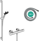 AXOR Pulsify Select S Brausesystem 105 3jet mit Ecostat Fine Thermostat und 90 cm Brausestange in Chrom