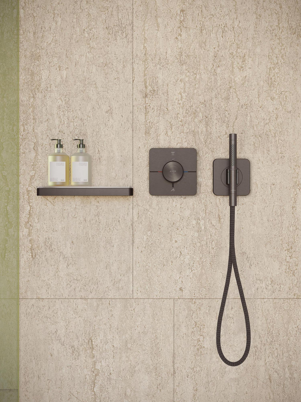 AXOR Universal Softsquare Ablage 300 mm Wandmontage verchromt mit Sicherheitsglas