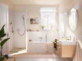 HANSGROHE Rebris S Einhebel-Wannenmischer Aufputz Chrom – Wandmontage, 2 Verbraucher, Temperaturbegrenzung