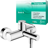 Hansgrohe Zesis S Wannenmischer Aufputz Chrom – 2 Verbraucher, Temperaturbegrenzung