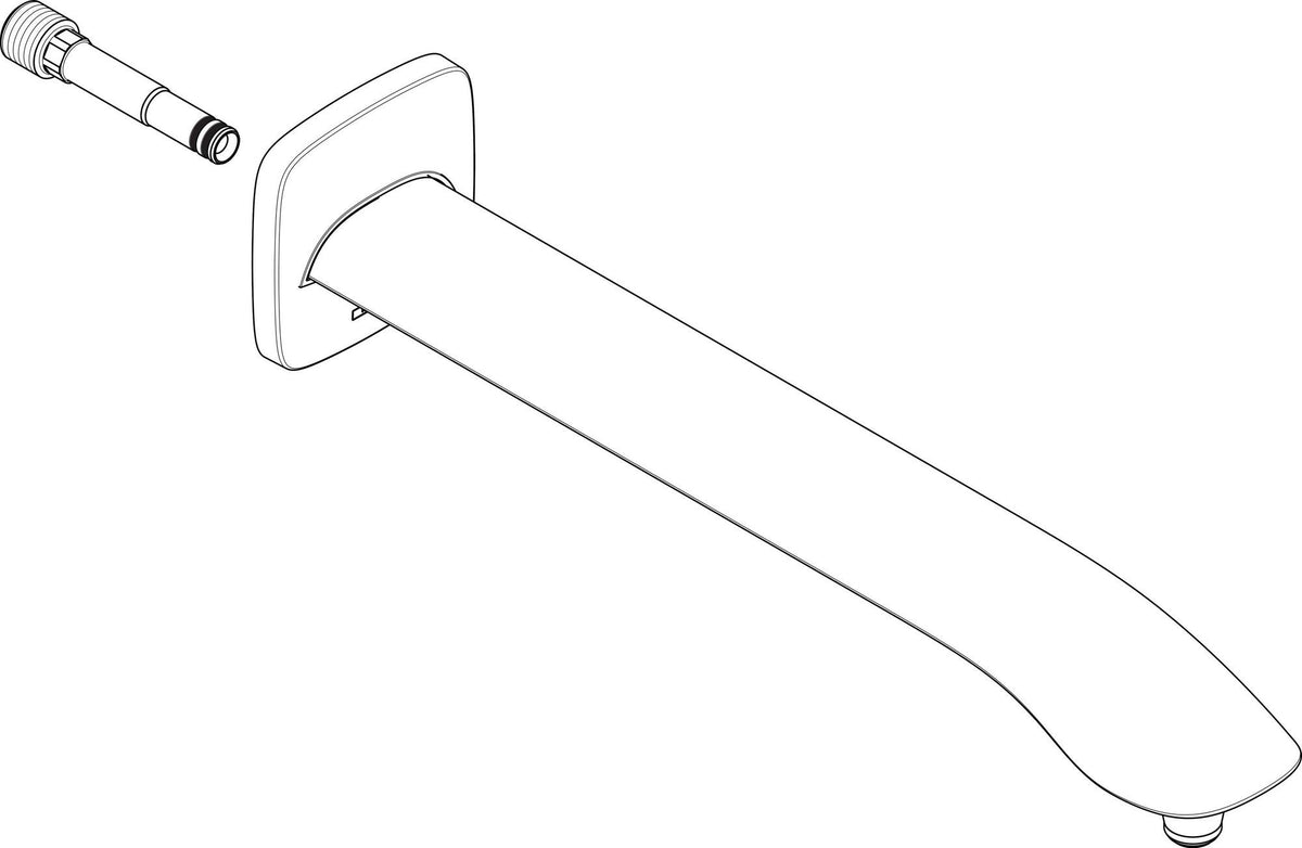 Hansgrohe HG Brausearm Rohr chrom – 350 mm Ausladung, UBA-konform