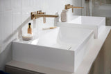 HANSGROHE Xevolos E Konsole 1570 mm mattweiß mit 2 Ausschnitten
