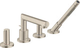 AXOR Uno 4-Loch-Wannenarmatur mit Handbrause und Secuflex, Chrom, 400 mm