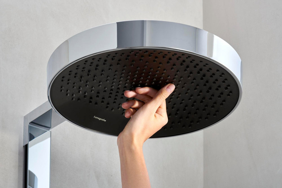 Hansgrohe Rainfinity 350 Showerpipe mit Kopfbrause 360 mm – Chrom, Thermostat, PowderRain