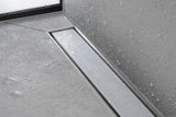 HANSGROHE RainDrain Match Duschrinne 600 mm mit höhenverstellbarem Rahmen, chrom