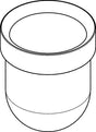 HANSGROHE HG Keramikeinsatz Logis C WC-Bürstenhalter – Ersatzteil mit 72 mm Durchmesser