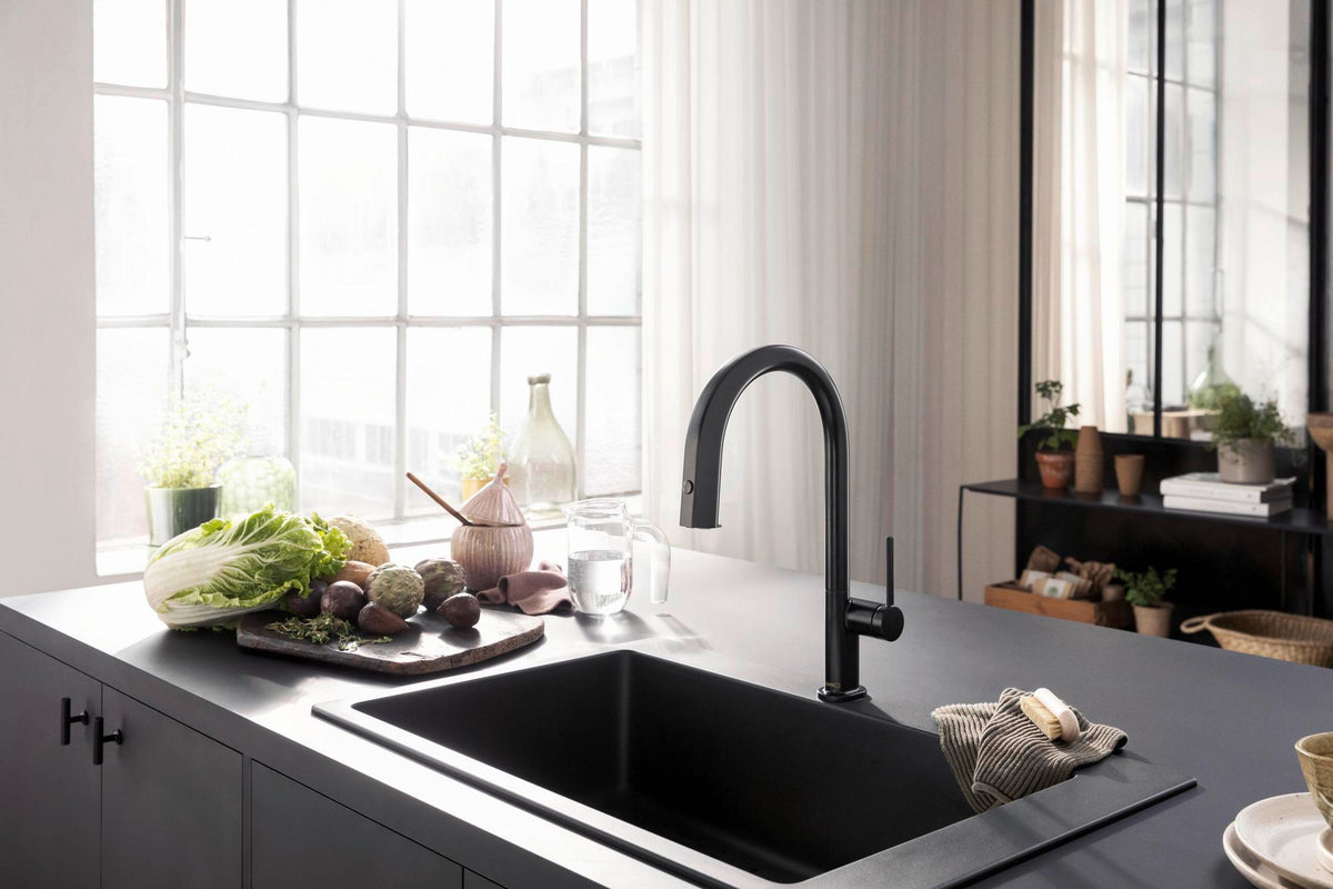HANSGROHE Aqittura M91 Filtersystem 210 – Ausziehschlauch, 1 Jet, Starter Set, Chrom