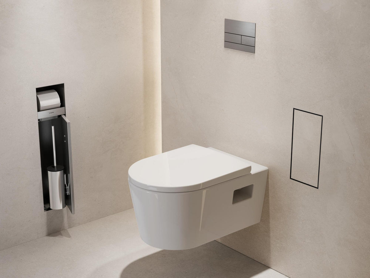 HANSGROHE XtraStoris Rock Einbau-Abfalleimer mit befliesbarer Push-Open Tür 300/150/140