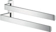 AXOR Universal Softsquare Doppel-Handtuchhalter, schwenkbar, Chrom, Wandmontage, 409 mm