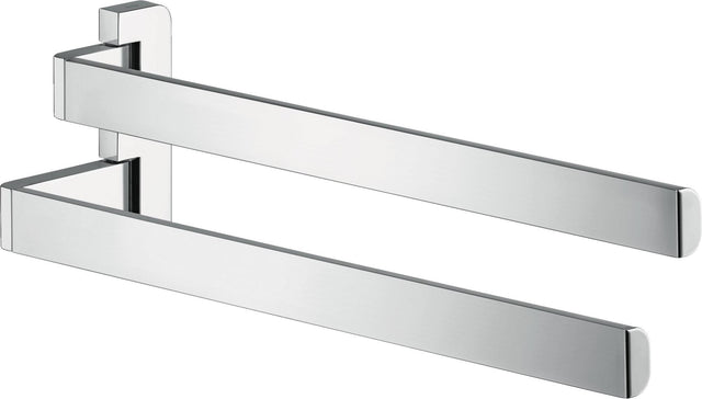 AXOR Universal Softsquare Doppel-Handtuchhalter, schwenkbar, Chrom, Wandmontage, 409 mm