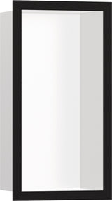 HANSGROHE XtraStoris Individual Wandnische mattweiß 300x150x100 mm mit Designrahmen – Edelstahl V2A