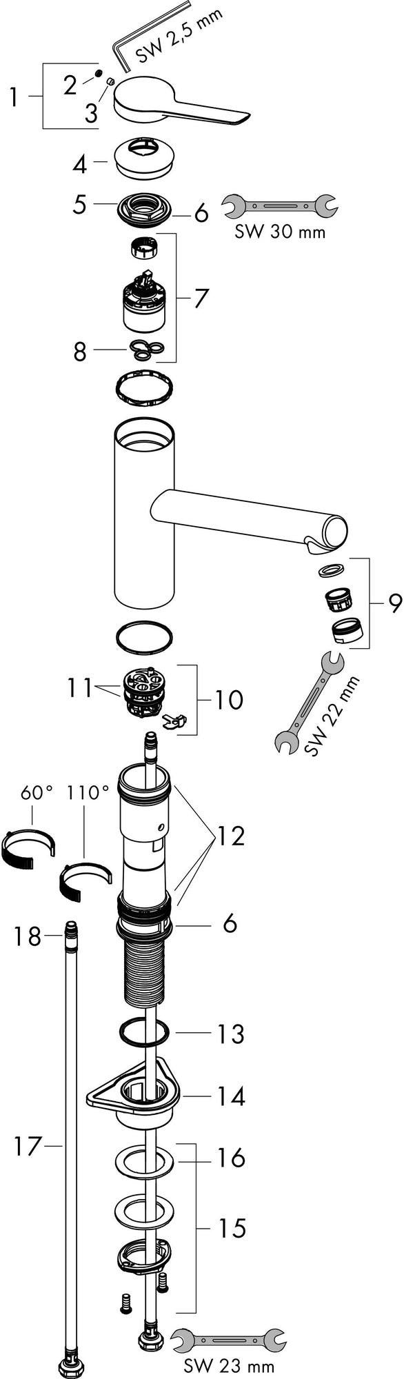 HANSGROHE Zesis M33 150 Einhebel-Spültischmischer mit CoolStart und EcoSmart, Chrom