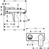 HANSGROHE Metris Einhebel-Waschtischmischer Unterputz DN 15 – Ausladung 165 mm, Chrom