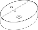 HANSGROHE Xuniva D Aufsatzwaschtisch 600x450mm mit Hahnloch und Überlauf in Weiß