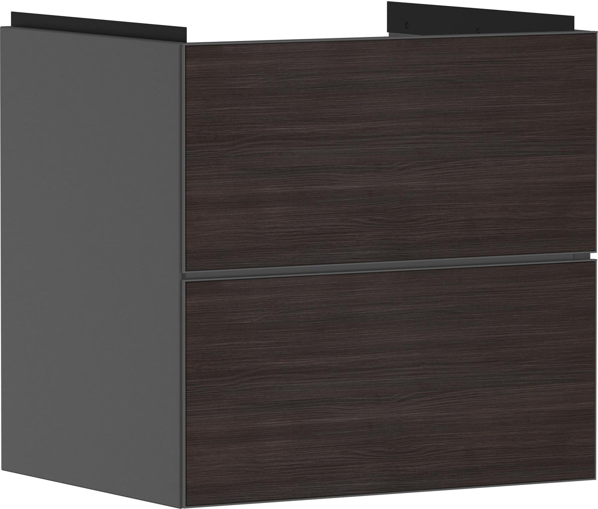 HANSGROHE Xevolos E Waschtischunterschrank 580 mm mattweiß/eiche dunkel mit Push-Open und SoftClose