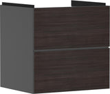 HANSGROHE Xevolos E Waschtischunterschrank 580 mm mattweiß/eiche dunkel mit Push-Open und SoftClose