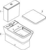 HANSGROHE Stand-WC-Set EluPura Original Q weiß mit Spülkasten und WC-Sitz – spülrandlos, AquaChannel Flush
